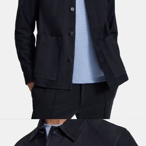 Theory Black Lightweight Shirt Jacket for Professional Settings